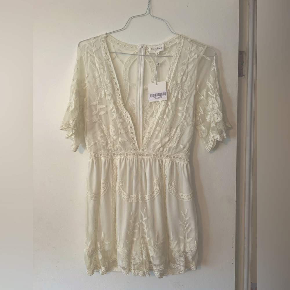 White lace romper
